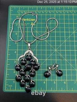 Alfred Philippe TRIFARI Lucite Waterfall Chandelier Necklace Earrings Bookpiece