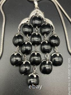 Alfred Philippe TRIFARI Lucite Waterfall Chandelier Necklace Earrings Bookpiece