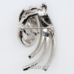 Alfred Philippe Trifari Comet Atomic Swoop Brooch Patent Rhinestone Brooch 1953