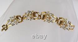 Alfred Philippe Trifari Crystal Rhinestone Link Bracelet Rare Trifari Jewelry