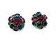 Alfred Philippe Trifari Renaissance Earrings, Couture Gripoix Poured Glass Look