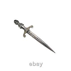 Alfred Philippe Trifari STERLING Silver Jeweled Sword Brooch Pin READ ME