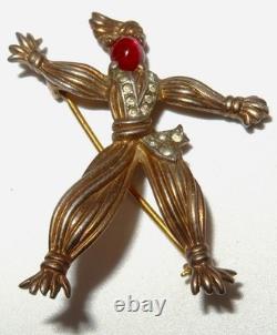 Alfred Philippe Trifari Sterling Rintintin Rag Doll Brooch, 1 1/4 X 1 5/8