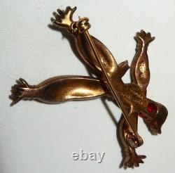 Alfred Philippe Trifari Sterling Rintintin Rag Doll Brooch, 1 1/4 X 1 5/8