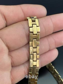 Alfred Philippe Trifari VTG Yellow Gold Tone Clear Rhinestone Necklace Signed