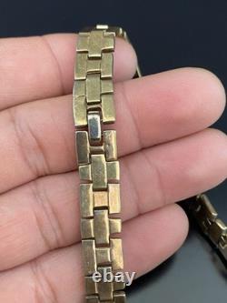 Alfred Philippe Trifari VTG Yellow Gold Tone Clear Rhinestone Necklace Signed