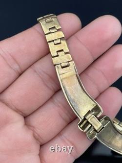 Alfred Philippe Trifari VTG Yellow Gold Tone Clear Rhinestone Necklace Signed