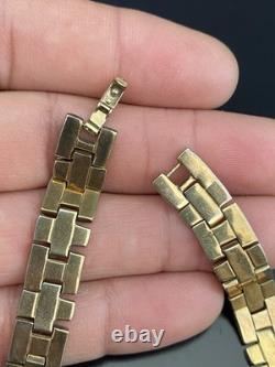 Alfred Philippe Trifari VTG Yellow Gold Tone Clear Rhinestone Necklace Signed