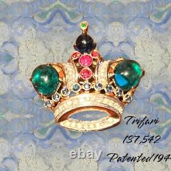 Alfred Philippe Vintage Trifari Crown 1944 Patent #137,542 Vintage Brooch Pin