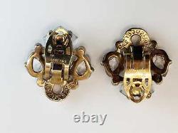 Alfred Philippe for Trifari Signed Molded Glass Fruit Salad Glass Earrings