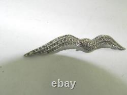 Antique 1935 KTF TRIFARI Gemstone Seagull Brooch Pin Deco Alfred Philippe B122