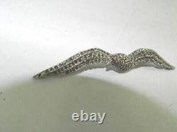 Antique 1935 KTF TRIFARI Gemstone Seagull Brooch Pin Deco Alfred Philippe B122