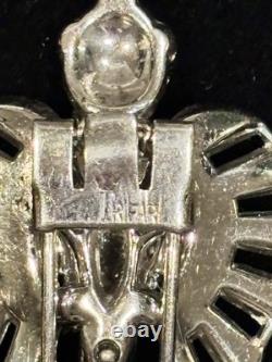 Antique Trifari Pat Pend Alfred Philippe Sterling Bird Fur Clip Brooch