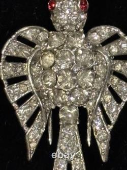Antique Trifari Pat Pend Alfred Philippe Sterling Bird Fur Clip Brooch