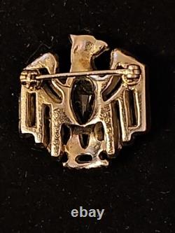 Antique WWII 1940 Trifari Alfred Philippe Crystal Belly Patriot Eagle Pin Brooch