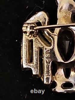 Antique WWII 1940 Trifari Alfred Philippe Crystal Belly Patriot Eagle Pin Brooch