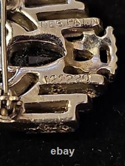 Antique WWII 1940 Trifari Alfred Philippe Crystal Belly Patriot Eagle Pin Brooch