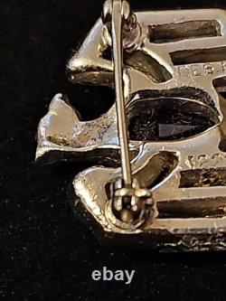 Antique WWII 1940 Trifari Alfred Philippe Crystal Belly Patriot Eagle Pin Brooch