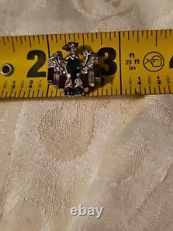 Antique WWII 1940 Trifari Alfred Philippe Crystal Belly Patriot Eagle Pin Brooch