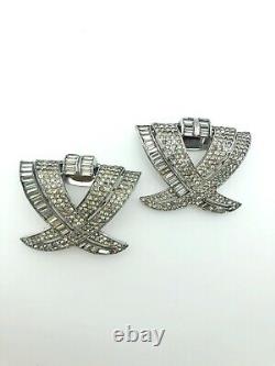 Art Deco KTF TRIFARI 1930s Alfred Philippe Dress Clips (A1165)