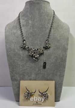 Beautiful Vintage Crown Trifari Alfred Philippe Rhinestone Necklace & Earrings Beautiful Vintage Crown Trifari Alfred Philippe Rhinestone Necklace & Earrings
