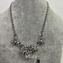 Beautiful Vintage Crown Trifari Alfred Philippe Rhinestone Necklace & Earrings