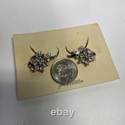 Beautiful Vintage Crown Trifari Alfred Philippe Rhinestone Necklace & Earrings