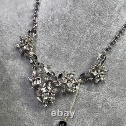 Beautiful Vintage Crown Trifari Alfred Philippe Rhinestone Necklace & Earrings