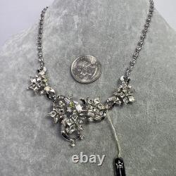 Beautiful Vintage Crown Trifari Alfred Philippe Rhinestone Necklace & Earrings