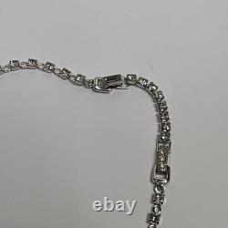 Beautiful Vintage Crown Trifari Alfred Philippe Rhinestone Necklace & Earrings