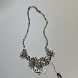 Beautiful Vintage Crown Trifari Alfred Philippe Rhinestone Necklace & Earrings
