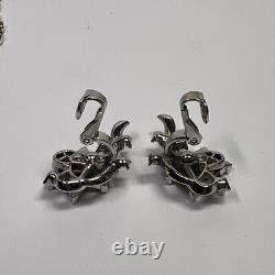 Beautiful Vintage Crown Trifari Alfred Philippe Rhinestone Necklace & Earrings