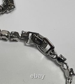Beautiful Vintage Crown Trifari Alfred Philippe Rhinestone Necklace & Earrings