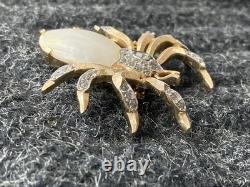 CROWN TRIFARI ALFRED PHILIPPE Gold Tone Spider Fantasia Pin Brooch MOP