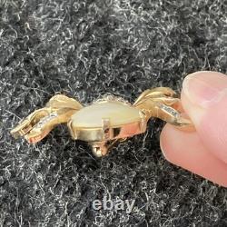 CROWN TRIFARI ALFRED PHILIPPE Gold Tone Spider Fantasia Pin Brooch MOP