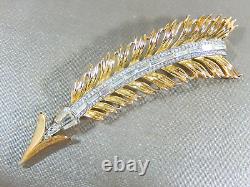 CROWN TRIFARI ALFRED PHILIPPE'L'Aiglon RHINESTONE 18KGP BROOCH RARE 1953