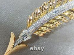 CROWN TRIFARI ALFRED PHILIPPE'L'Aiglon RHINESTONE 18KGP BROOCH RARE 1953