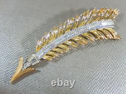 CROWN TRIFARI ALFRED PHILIPPE'L'Aiglon RHINESTONE 18KGP BROOCH RARE 1953