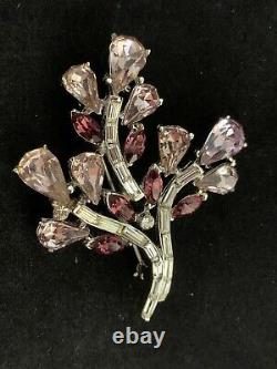 CROWN TRIFARI Alfred PHILIPPE PAT. PEND. VINTAGE Flower Bouquet Brooch Pre 1955