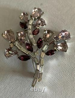 CROWN TRIFARI Alfred PHILIPPE PAT. PEND. VINTAGE Flower Bouquet Brooch Pre 1955