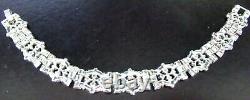 CROWN TRIFARI Alfred Philippe Deco Style Sparkling Rhinestone Vintage Bracelet