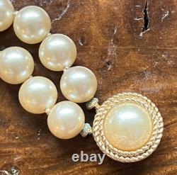 CROWN TRIFARI Alfred Philippe Double Strand Faux Pearl Necklace and Bracelet Set