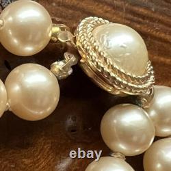 CROWN TRIFARI Alfred Philippe Double Strand Faux Pearl Necklace and Bracelet Set