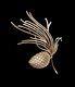CROWN TRIFARI Alfred Philippe'Egret' Pine Cone Brooch U. S. A. Circa 1963