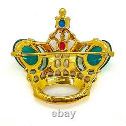 CROWN TRIFARI Alfred Philippe Jewels of India Gold Plated Crown Brooch