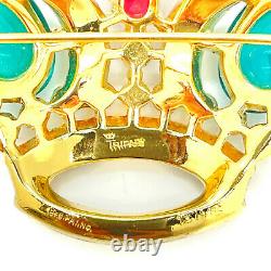 CROWN TRIFARI Alfred Philippe Jewels of India Gold Plated Crown Brooch