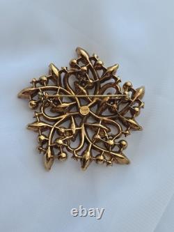 CROWN TRIFARI Alfred Philippe Pin Pat Pending Blue Marquise Faux Pearls