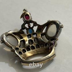 CROWN TRIFARI Alfred Philippe Sterling Silver Crown Pendant 1940's Rare