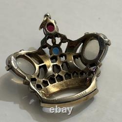CROWN TRIFARI Alfred Philippe Sterling Silver Crown Pendant 1940's Rare