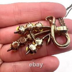 CROWN TRIFARI Alfred Philippe Yellow Forget Me Not Floral Bracelet & Pendant HTF